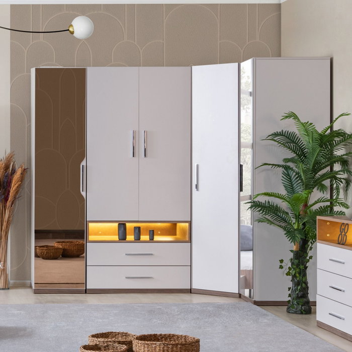 Hanah Home Milano 5 Blanco y Marrón Hanah Home Milano 5 Blanco y Marrón